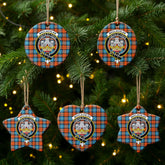 MacLachlan Ancient Tartan Crest Christmas Ceramic Ornament